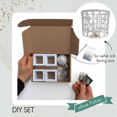 DIY Set Bausatz für Diarahmen Lampenschirm mit allem Zubehör
