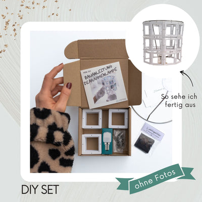 Fotolampenschirm Express DIY Set Inhalt Box 30 Diarahmen