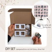 DIY Set Bausatz für Diarahmen Lampenschirm mit allem Zubehör und Rosa Rahmen
