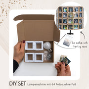 DIY Set Bausatz für Diarahmen Lampenschirm mit allem Zubehör und taupe Rahmen
