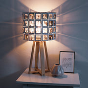 Personalisierte Lampe mit Fotos Tischlampe Holz - Kleinanna schönes Licht