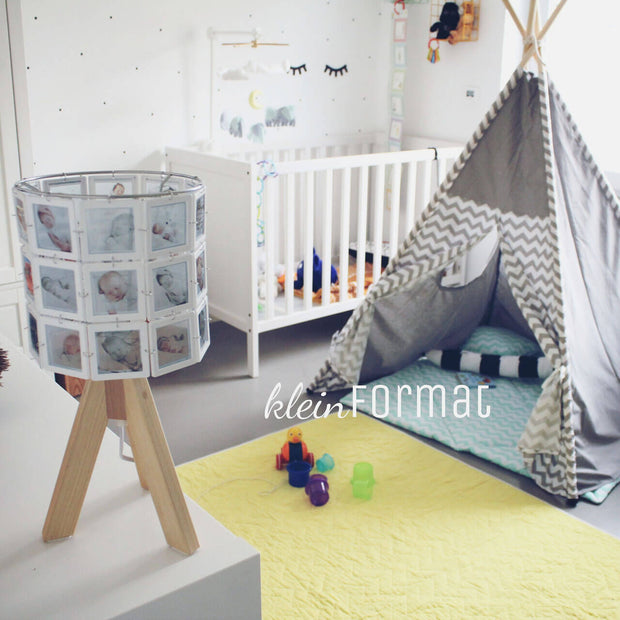 Personalisierte Fotolampe kleinANNI- Kinderzimmer Nachtlampe – Platz für 30 Babyfotos