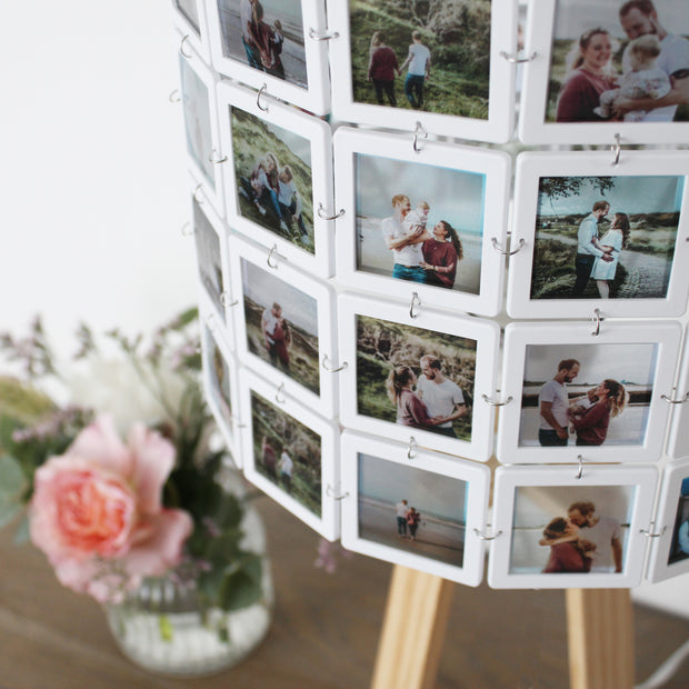 Personalisierte Lampe mit Fotos Tischlampe Holz - Kleinanna Familienfotos Fotoshooting